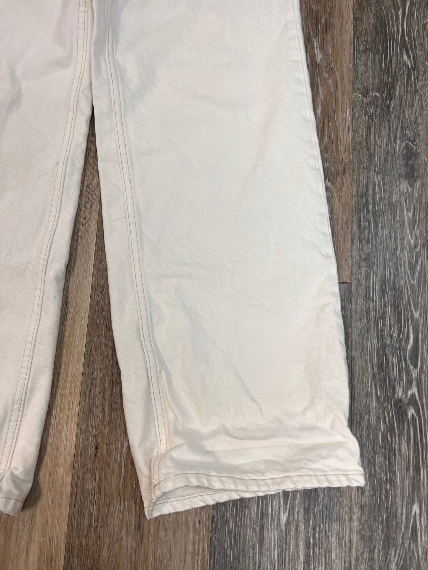 Jeans Straight By We The Free In White Denim, Size: 2/26