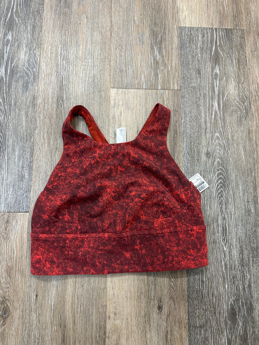 Athletic Bra By Lululemon In Red, Size: 8