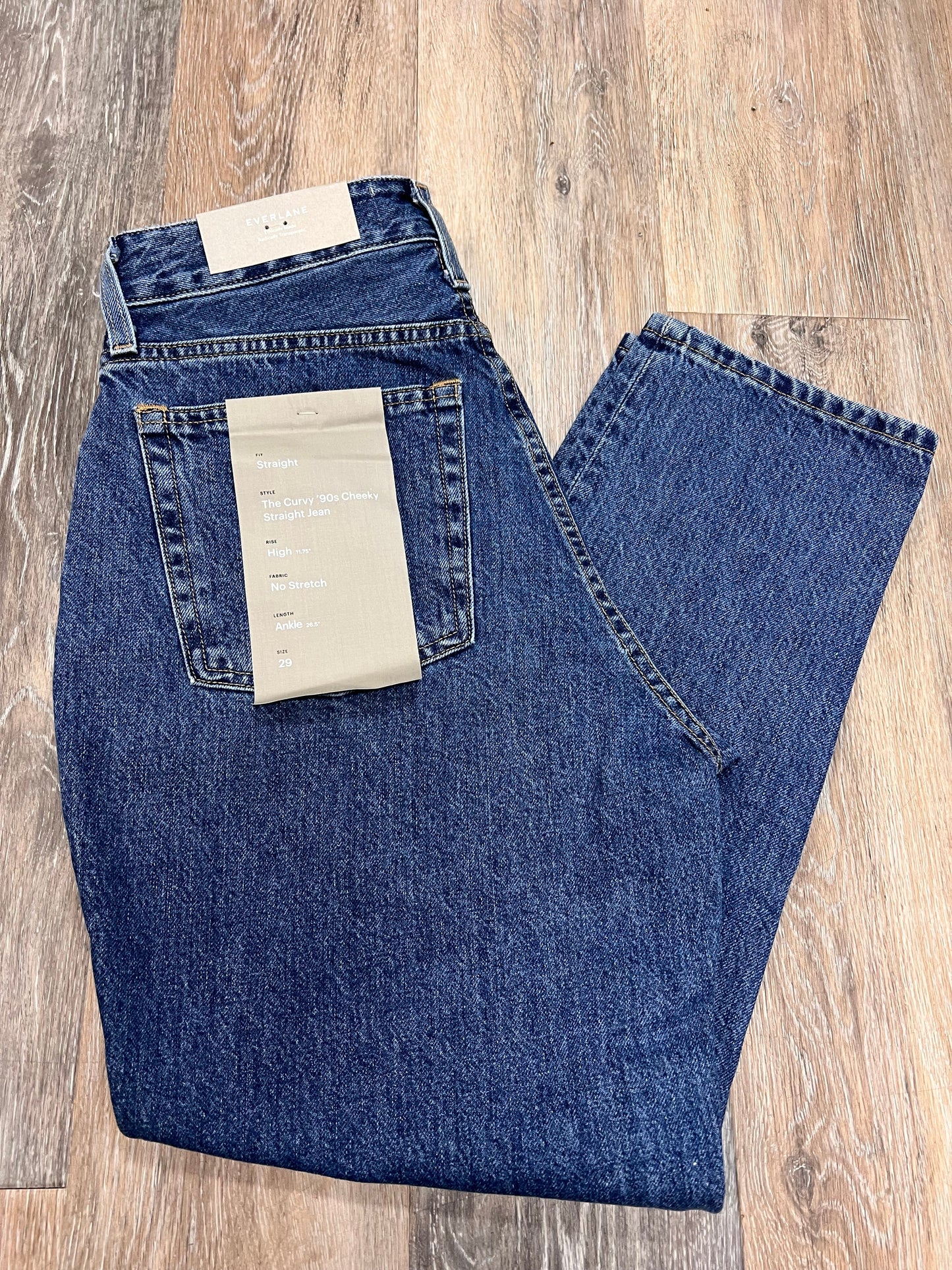 Jeans Straight By Everlane In Blue Denim, Size: 8/29