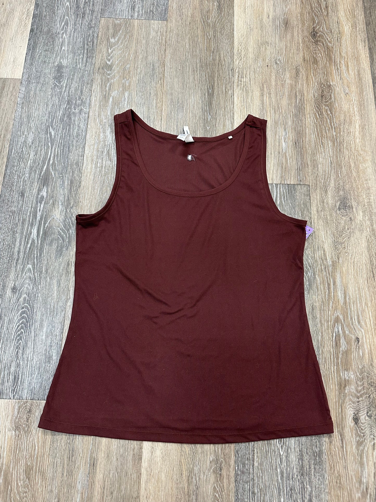 Athletic Tank Top By 7Diamonds In Maroon, Size: 2x