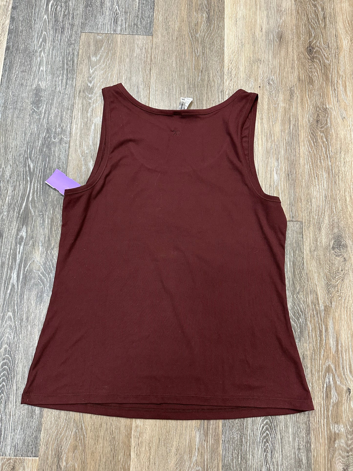 Athletic Tank Top By 7Diamonds In Maroon, Size: 2x