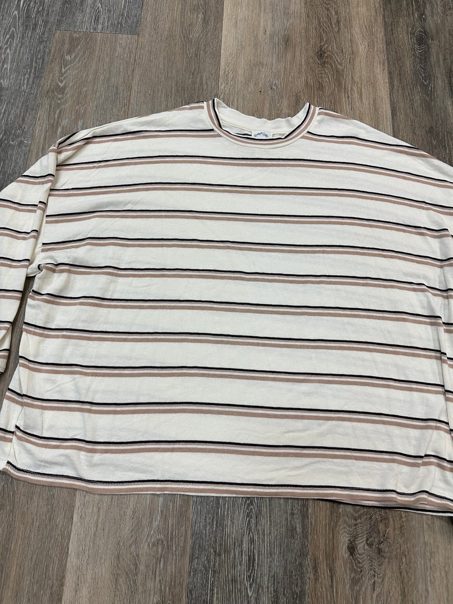 Top Long Sleeve By Blue Rain In Striped Pattern, Size: M