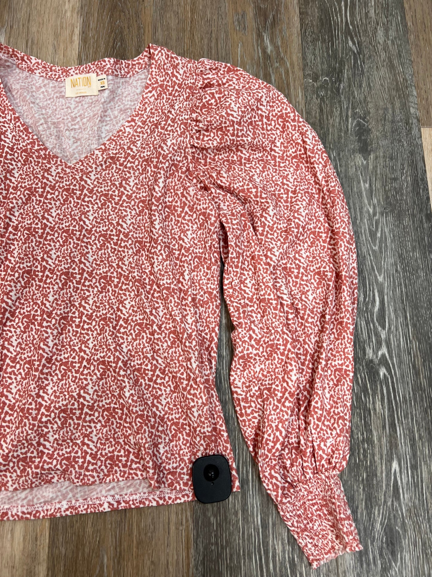 Top Long Sleeve By Nation Ltd In Pink, Size: Xs