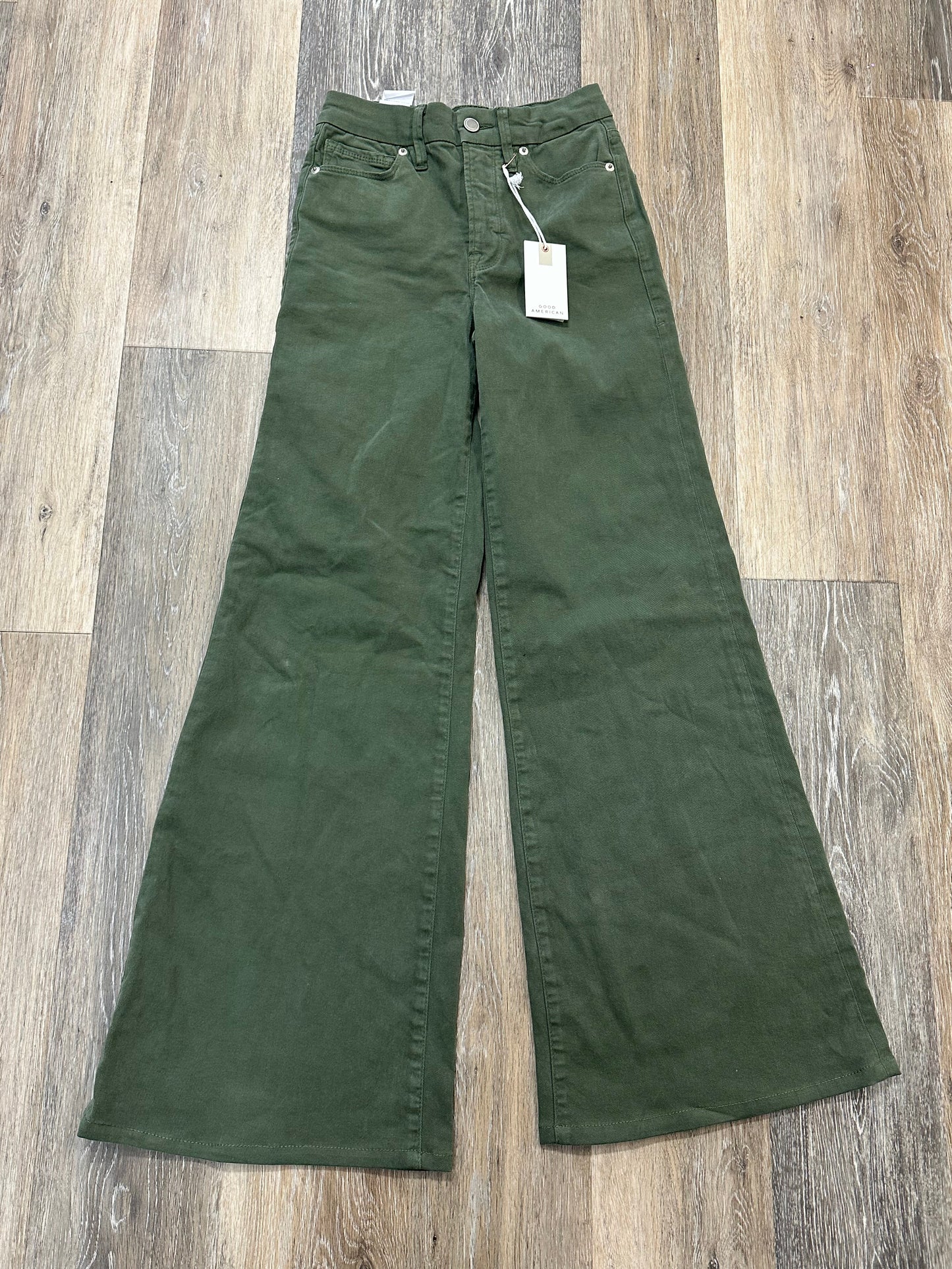 Pants Wide Leg By Good American In Green, Size: 0