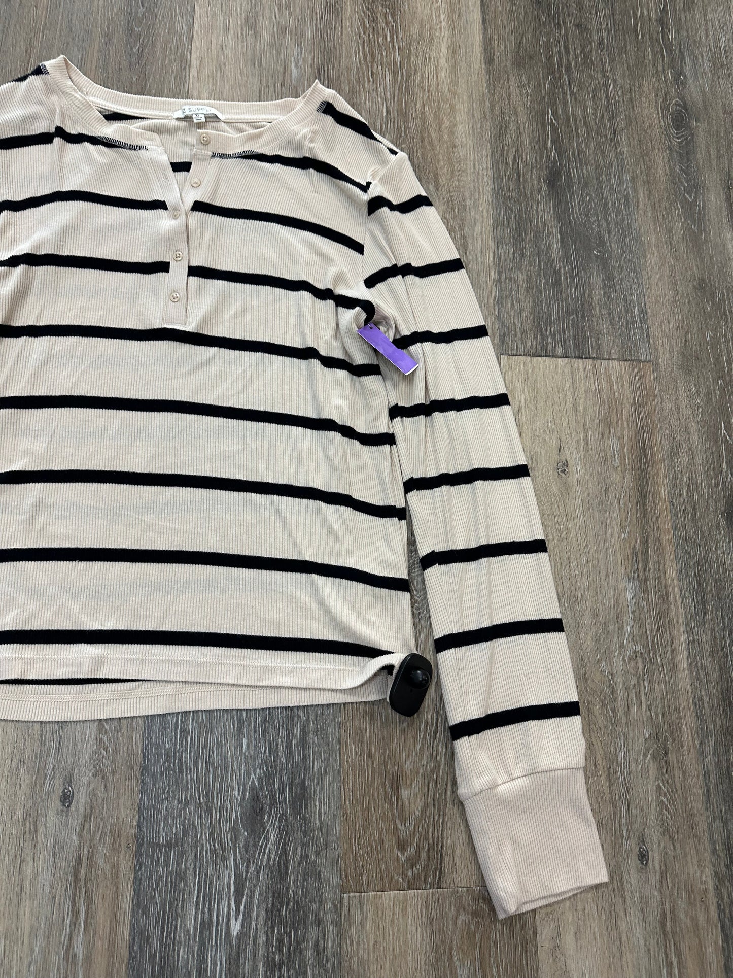 Top Long Sleeve By Z Supply In Striped Pattern, Size: Xl