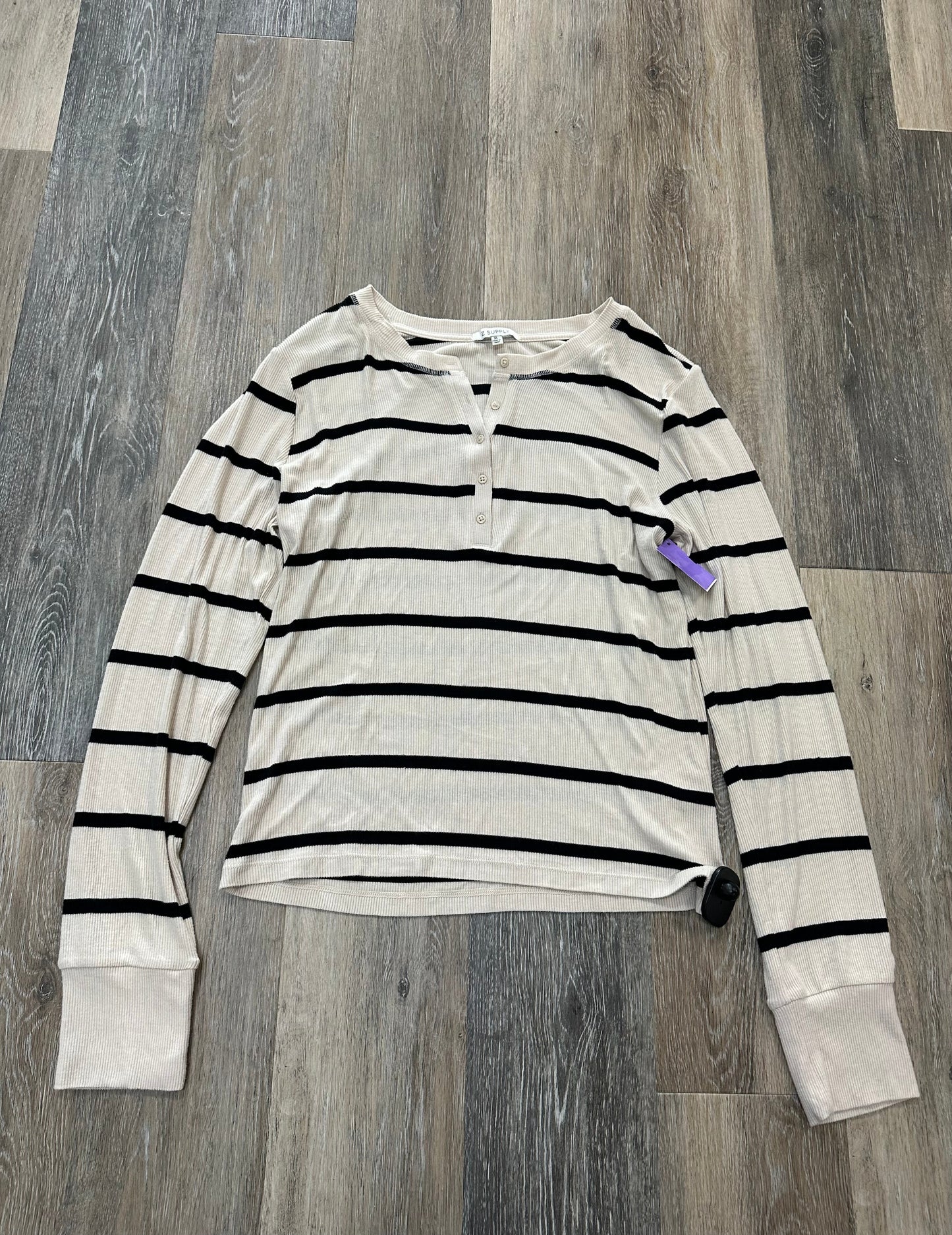 Top Long Sleeve By Z Supply In Striped Pattern, Size: Xl