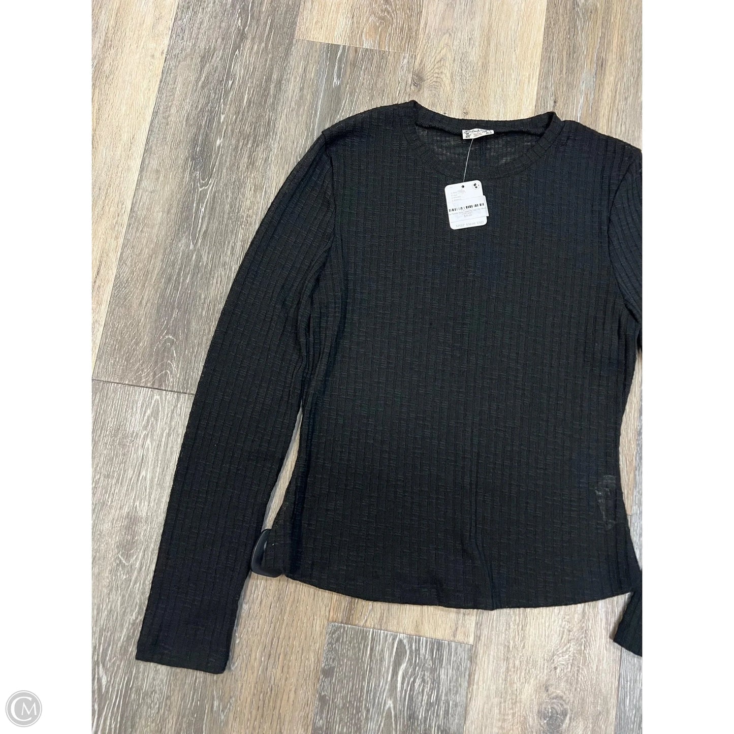 Top Long Sleeve By Free People In Black, Size: M