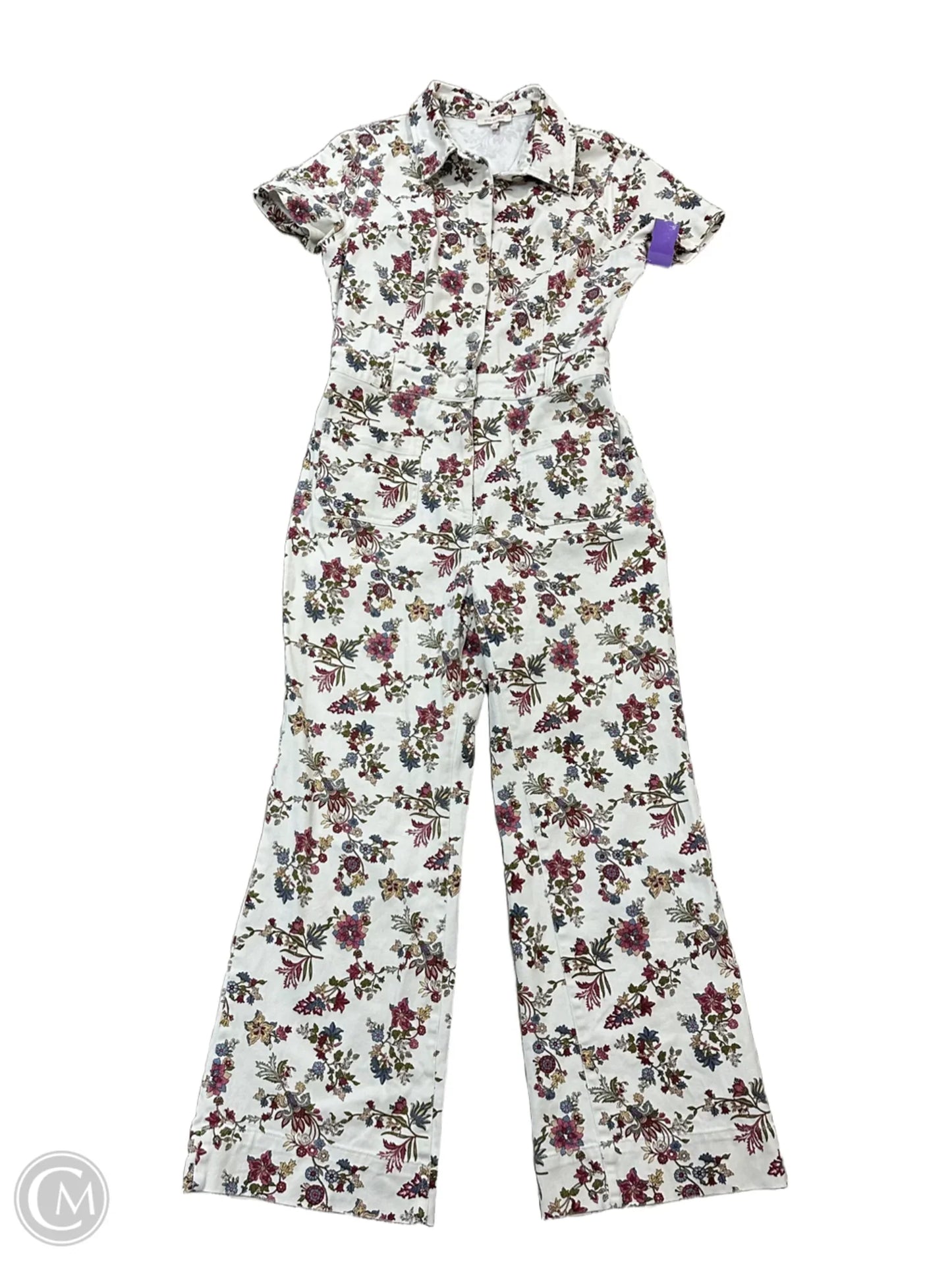 Overalls By Skies Are Blue In Floral Print, Size: M