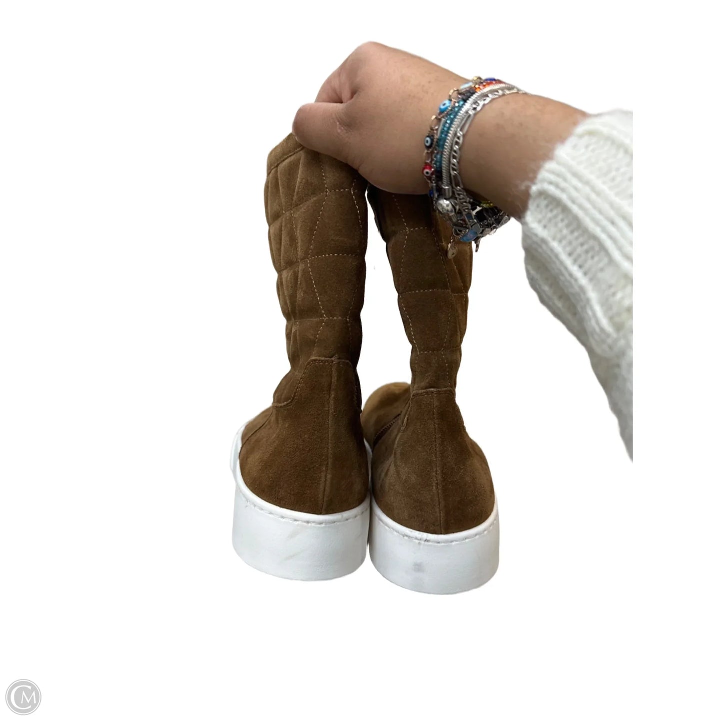 Boots Ankle Flats By Aquatalia In Brown, Size: 11