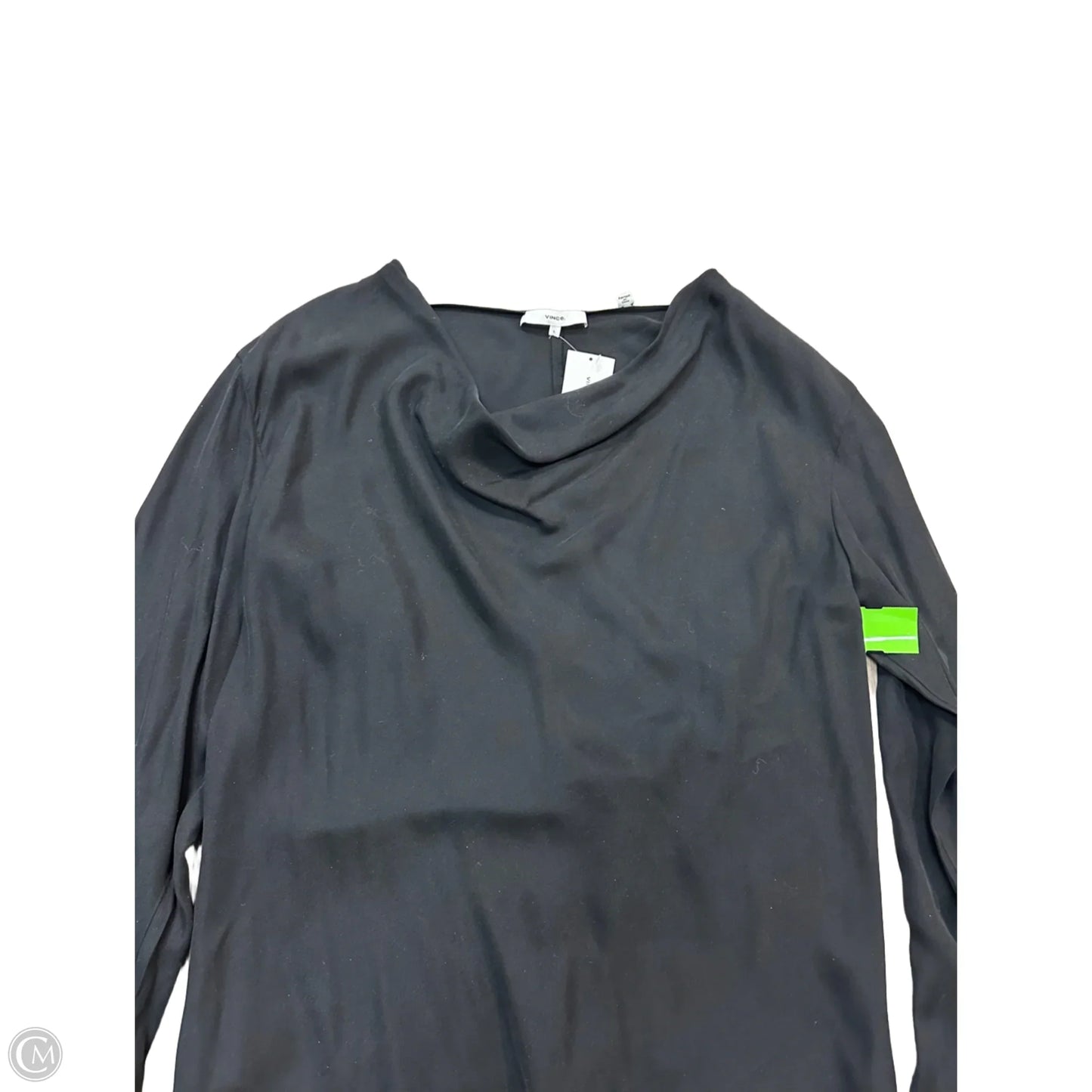 Blouse Long Sleeve By Vince In Black, Size: L