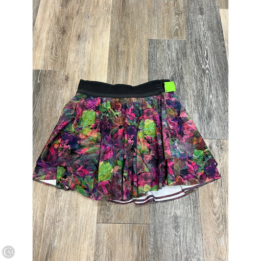 Athletic Skort By Lululemon In Floral Print, Size: 6
