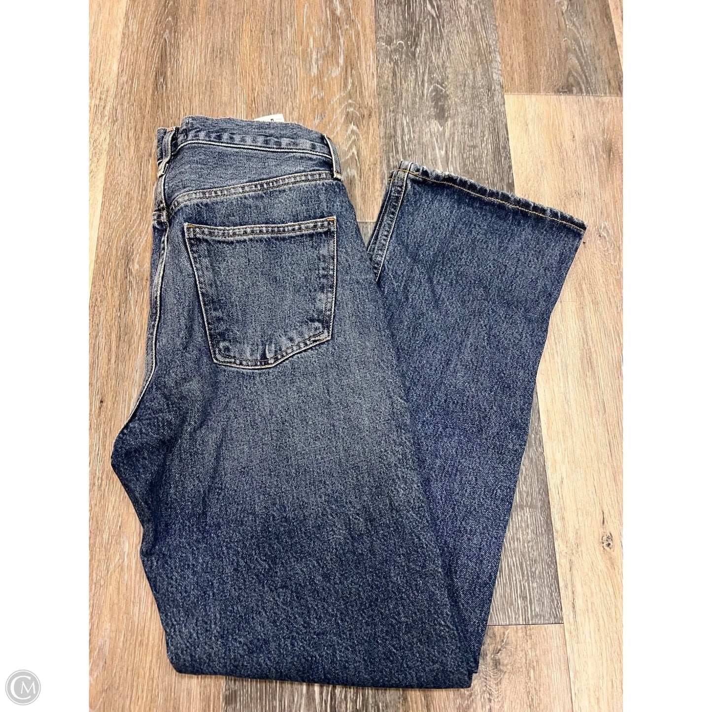 Jeans Straight By Agolde In Blue Denim, Size: 0/24
