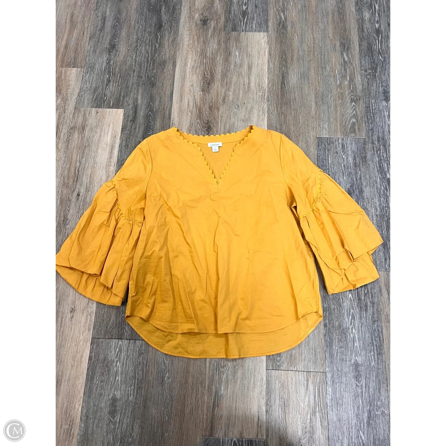 Blouse Long Sleeve By Sundance In Yellow, Size: L