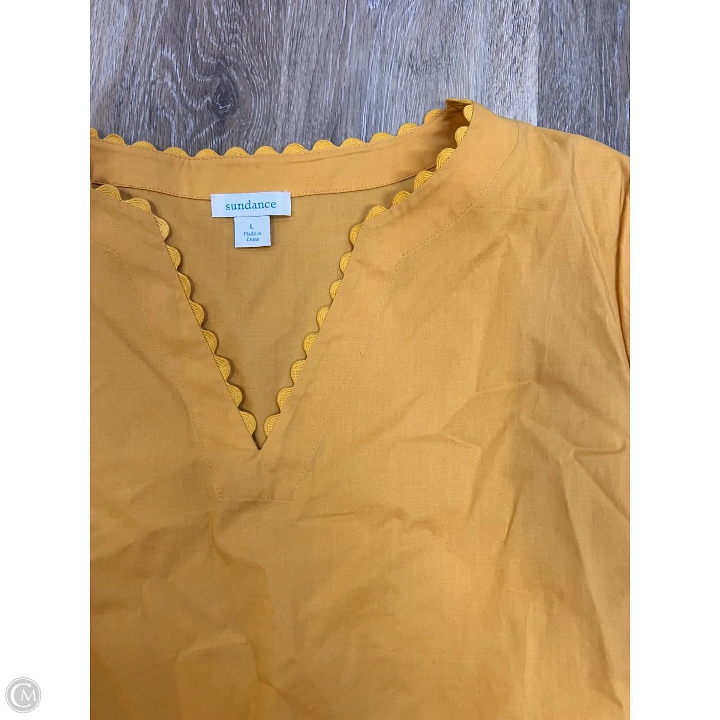 Blouse Long Sleeve By Sundance In Yellow, Size: L