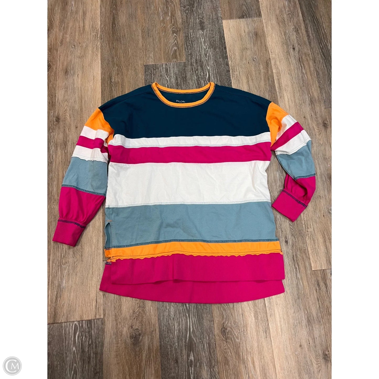 Top Long Sleeve By Pilcro In Multi-colored, Size: Xxs