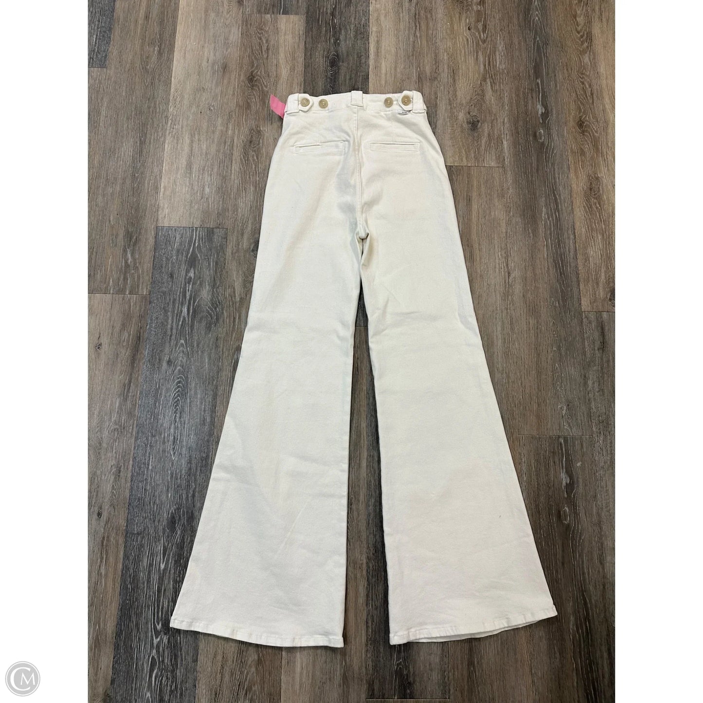 Jeans Designer By Mother Jeans In White Denim, Size: 0/24