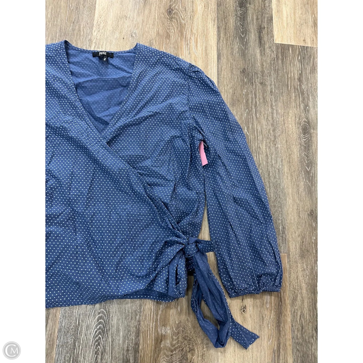 Blouse Designer By Paige In Blue, Size: L