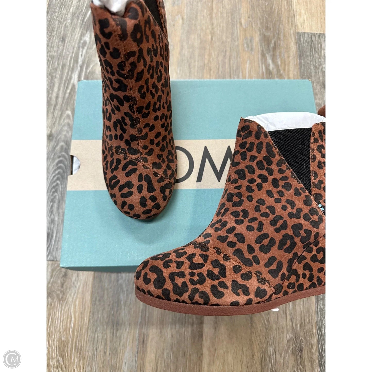 Boots Ankle Heels By Toms In Animal Print, Size: 6