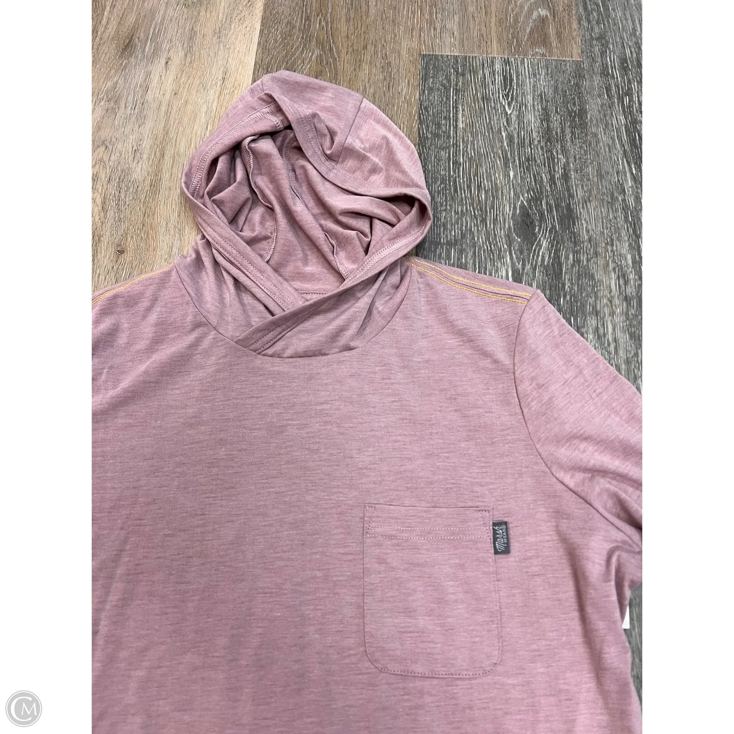 Athletic Sweatshirt Hoodie By Marsh Wear In Pink, Size: S