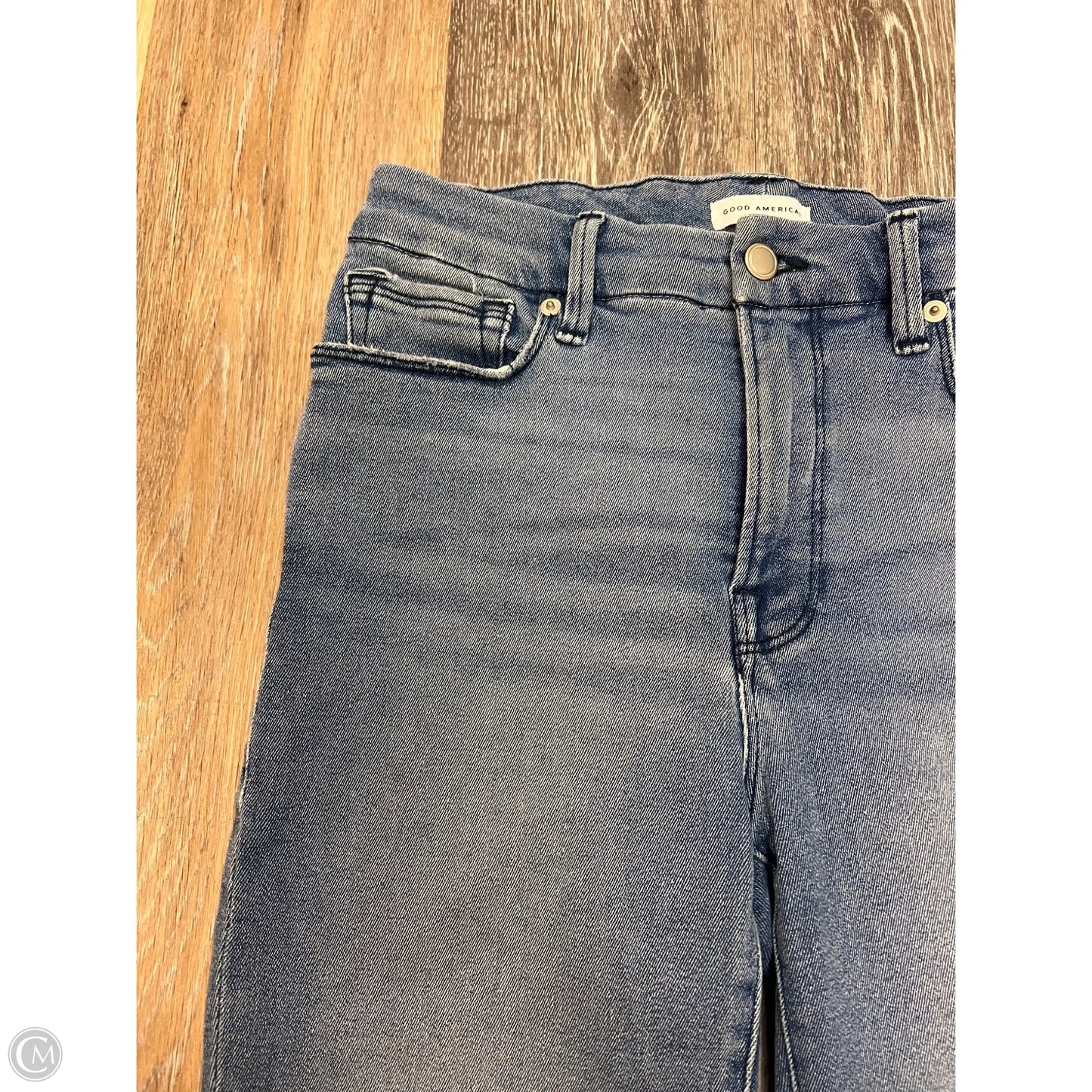 Jeans Straight By Good American In Blue Denim, Size: 4