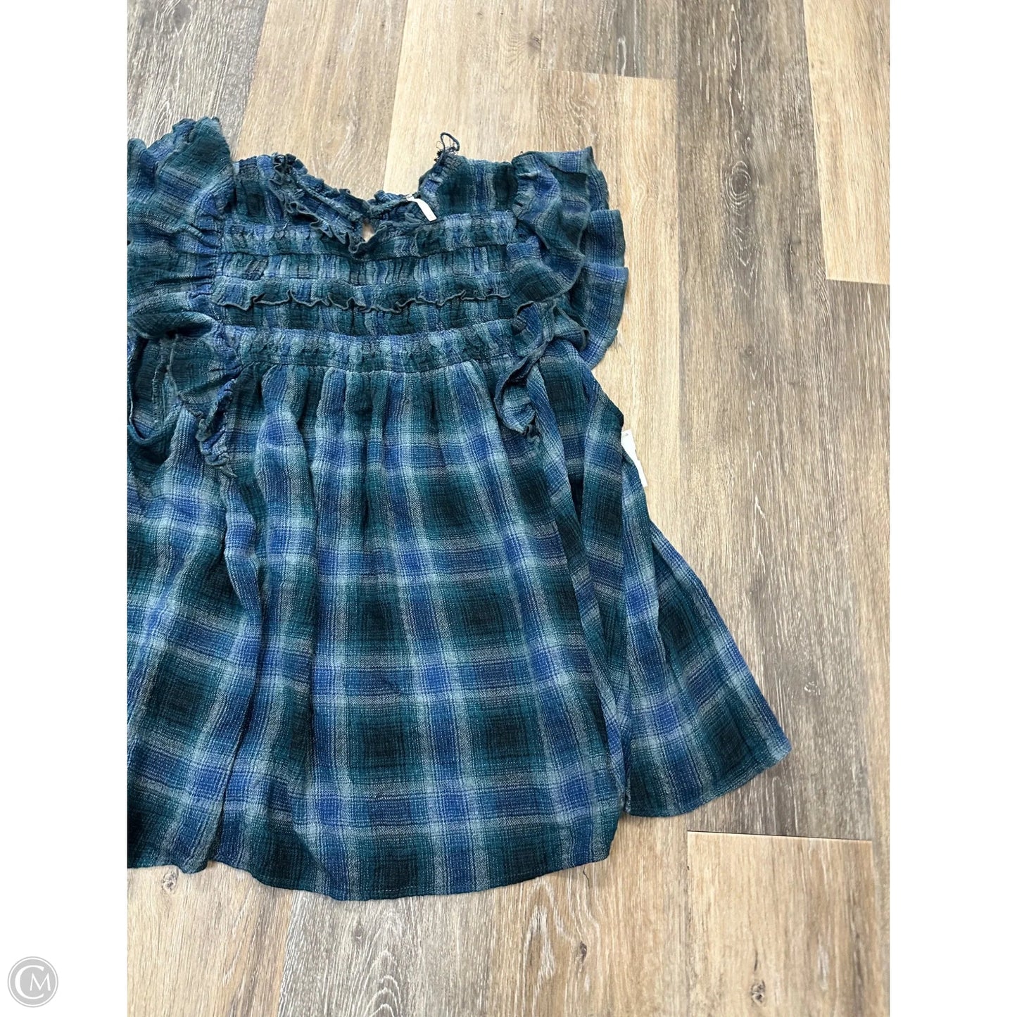 Blouse Sleeveless By Free People In Plaid Pattern, Size: M