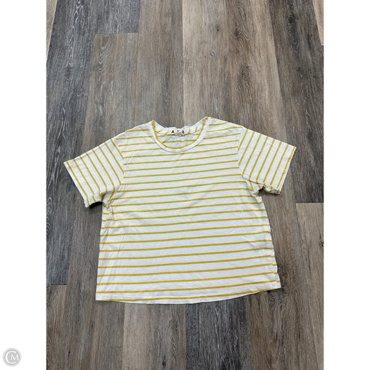 Top Short Sleeve By Amo In Striped Pattern, Size: M