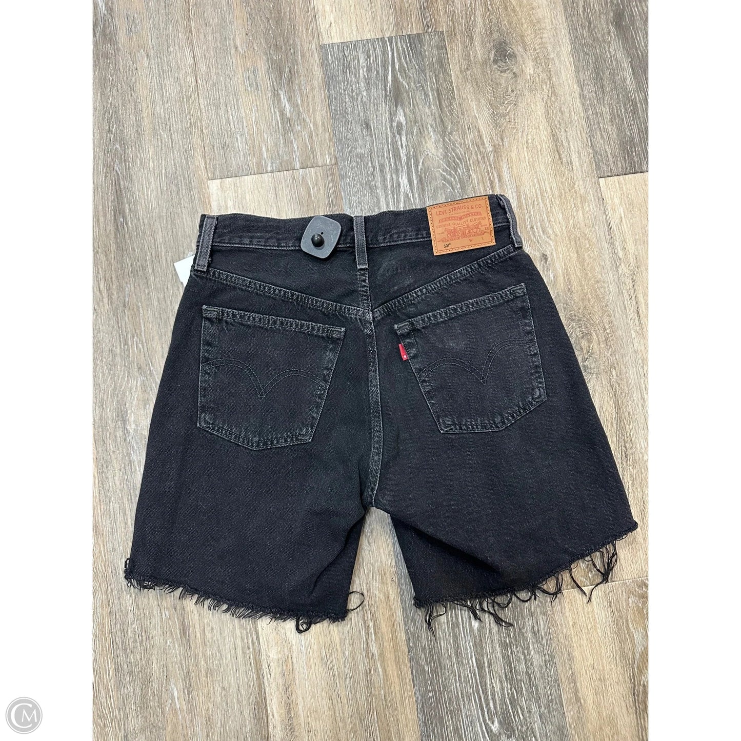Shorts By Levis In Black Denim, Size: 1/25
