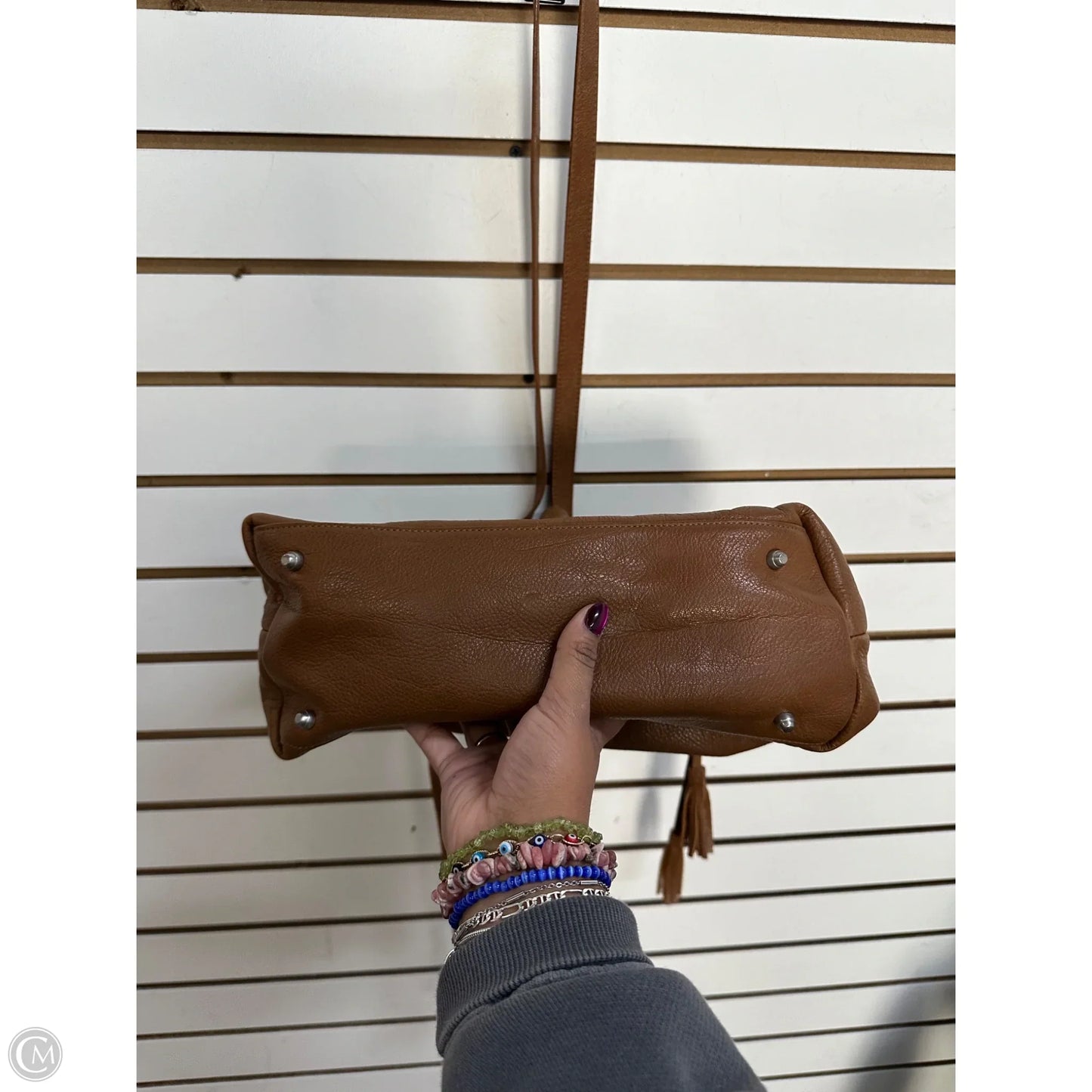 Crossbody Leather By Eileen Fisher, Size: Large