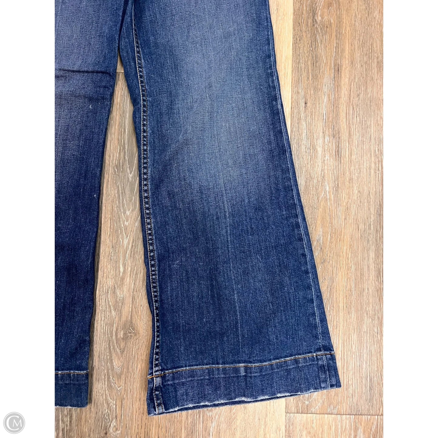 -Jeans Wide Leg By Askk Ny In Blue Denim, Size: 4/27