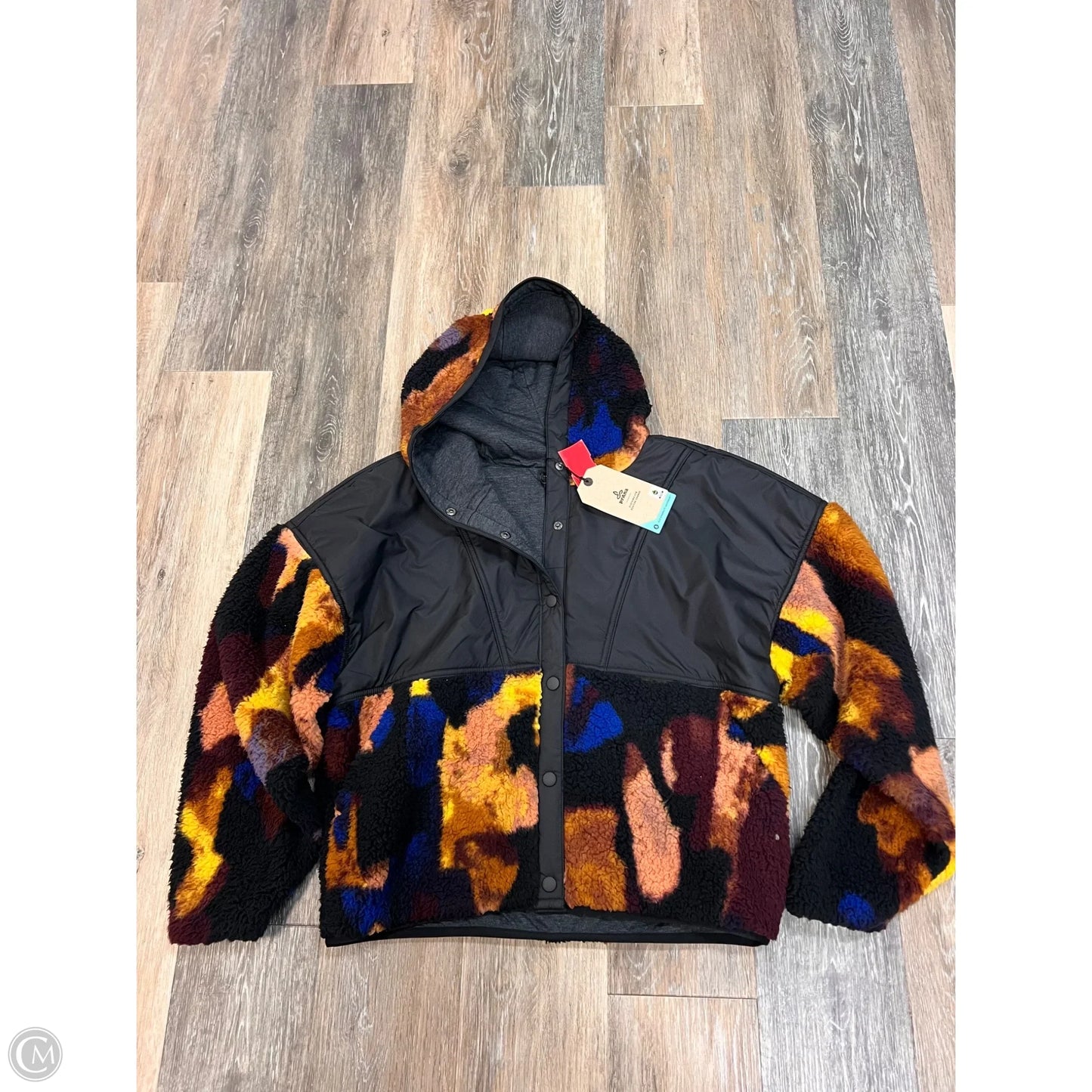 -Jacket Faux Fur & Sherpa By Prana In Multi-colored, Size: S