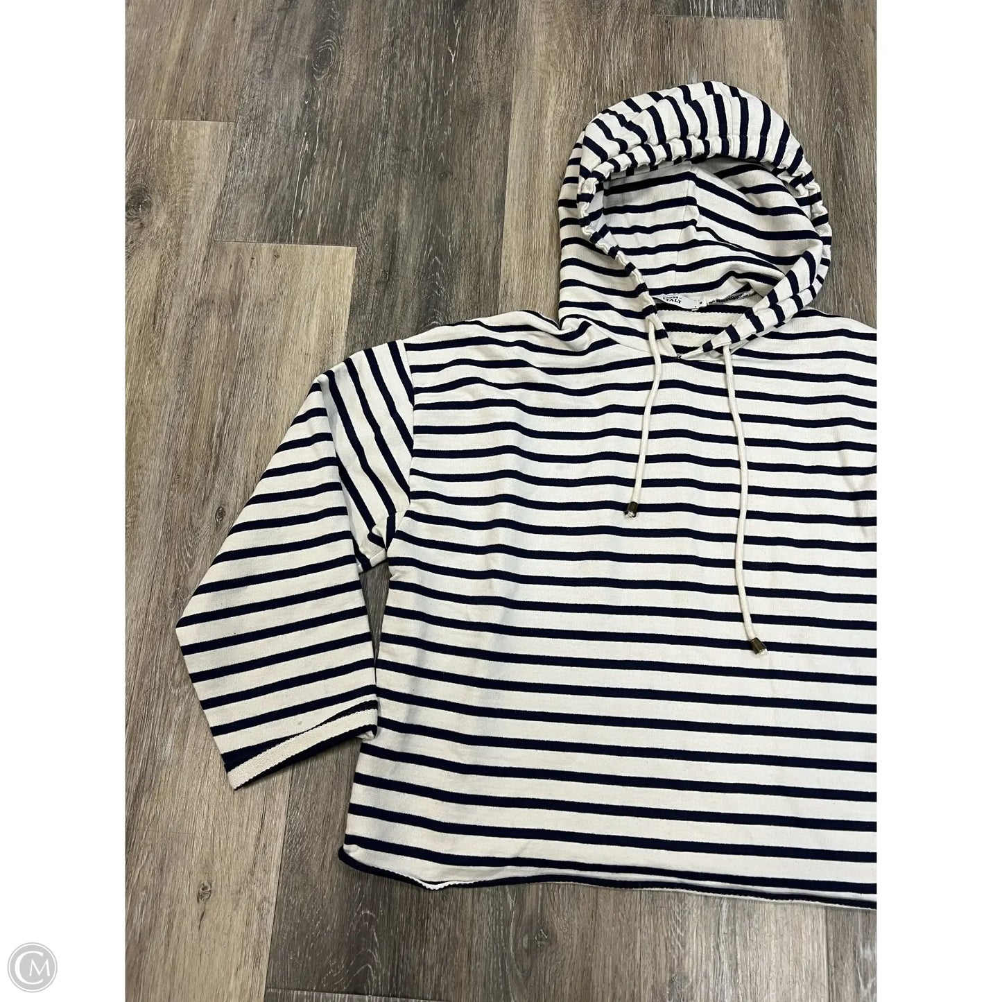 Sweatshirt Hoodie By 0039 Italy In Striped Pattern, Size: M