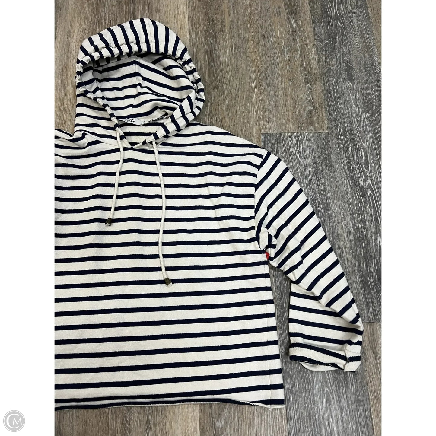 Sweatshirt Hoodie By 0039 Italy In Striped Pattern, Size: M