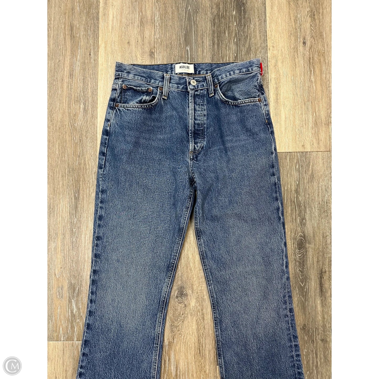 Jeans Boot Cut By Agolde In Blue Denim, Size: 4