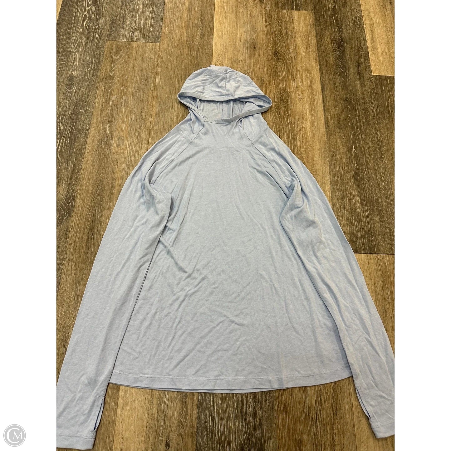 Athletic Top Long Sleeve Hoodie By Free Fly In Blue, Size: S