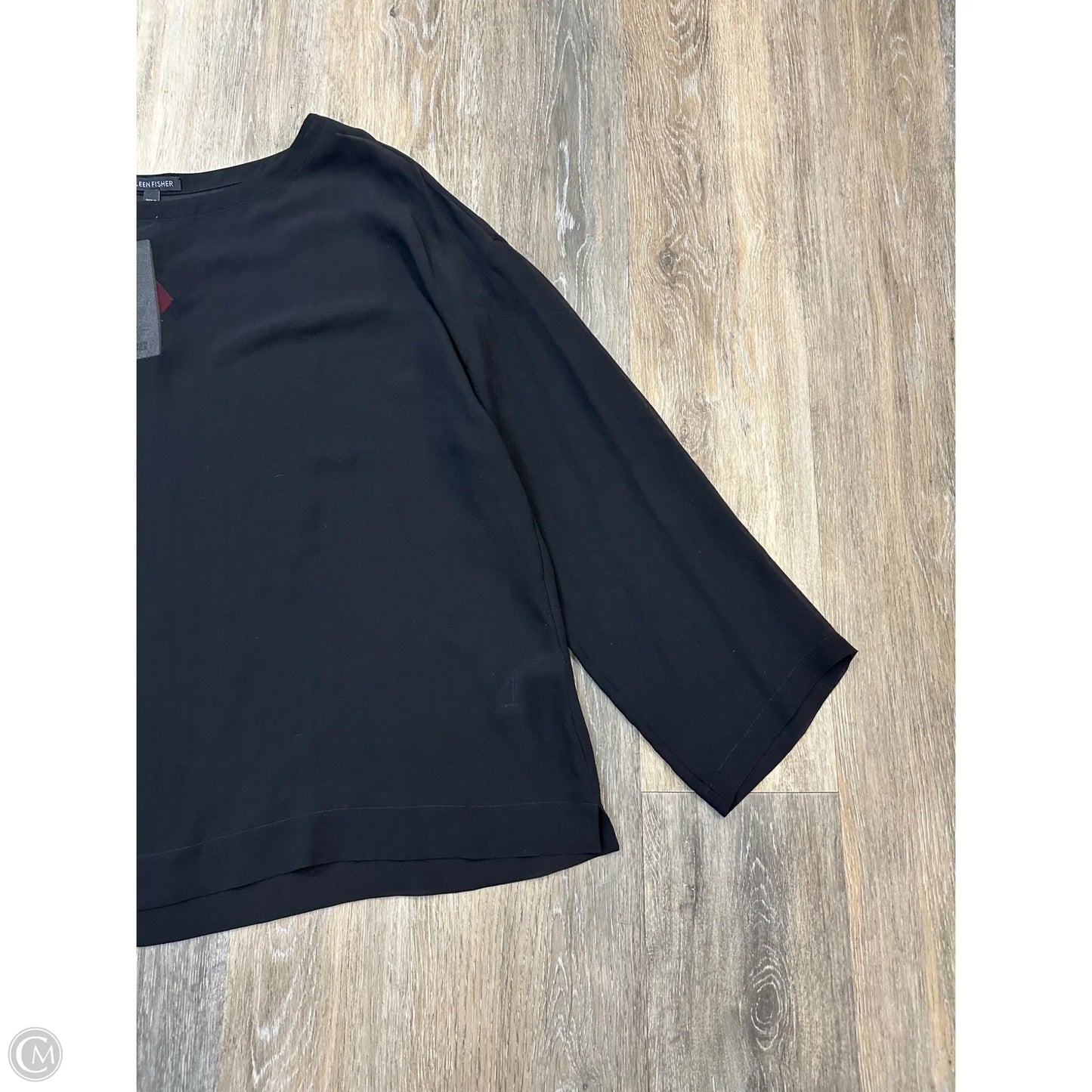 Blouse Long Sleeve By Eileen Fisher In Black, Size: Xl