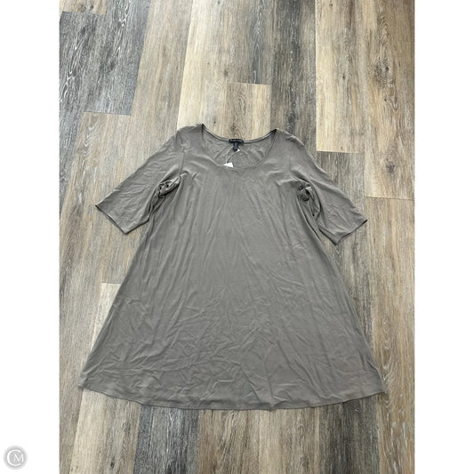 Tunic Short Sleeve By Eileen Fisher In Taupe, Size: Xl