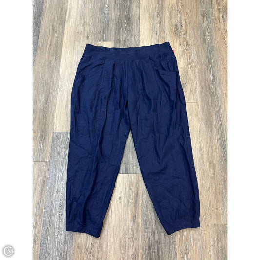 Pants Linen By Eileen Fisher In Navy, Size: Xl