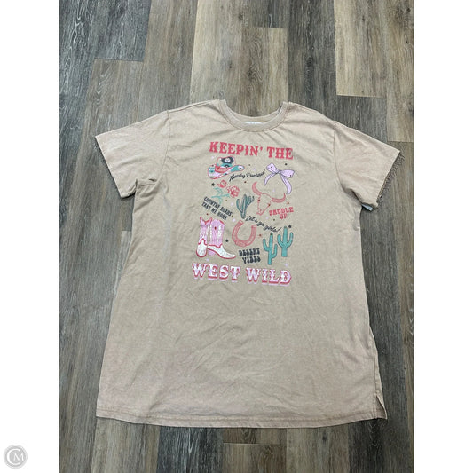 Dress Casual Short By Mimi Chica In Tan, Size: 2x