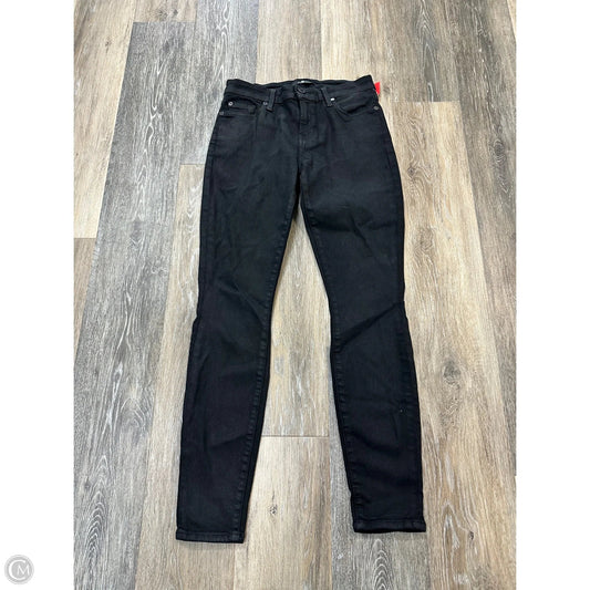 Jeans Skinny By 7 For All Mankind In Black Denim, Size: 4