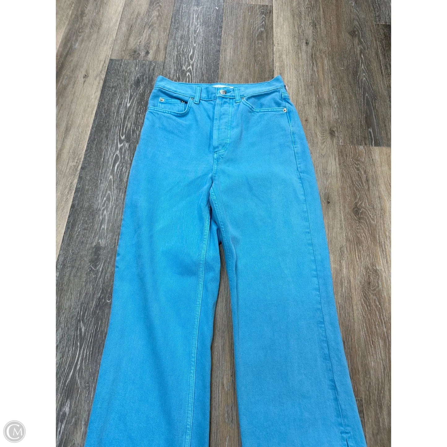 Jeans Wide Leg By Topshop In Blue Denim, Size: 2