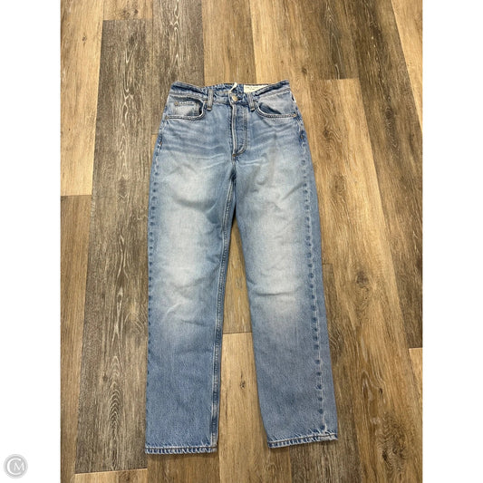 Jeans Straight By Rag And Bone In Blue Denim, Size: 1/25