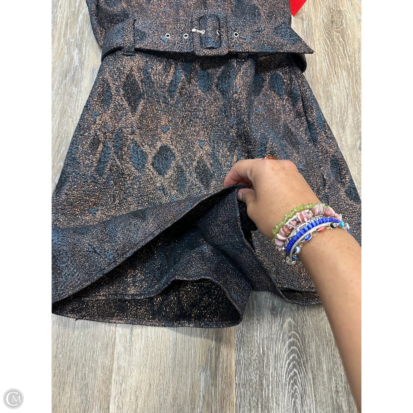 Romper By Lavender Brown In Blue & Gold, Size: Xs