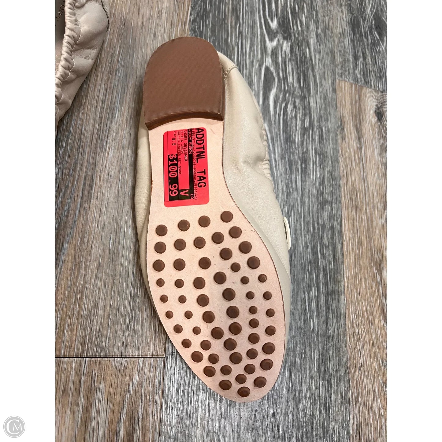 Shoes Designer By Tory Burch In Blue & Cream, Size: 9.5