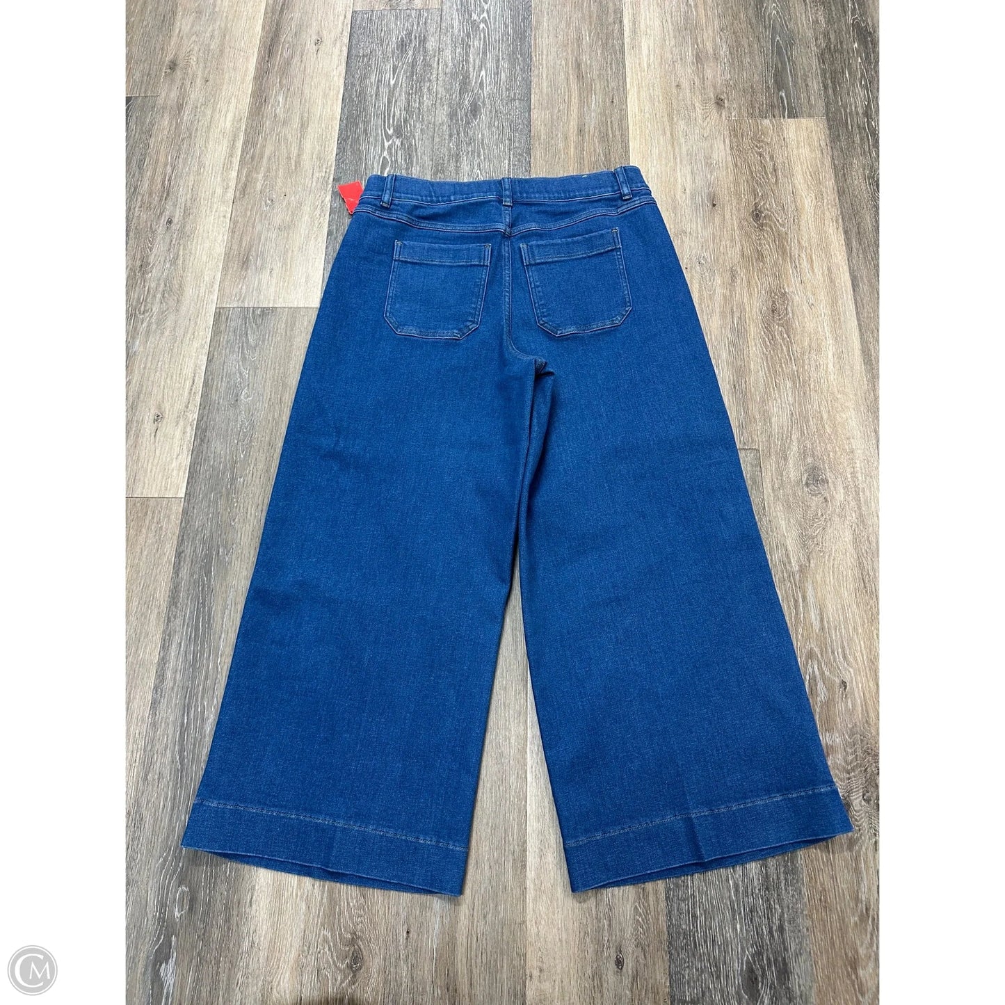 Jeans Wide Leg By Spanx In Blue Denim, Size: Xl