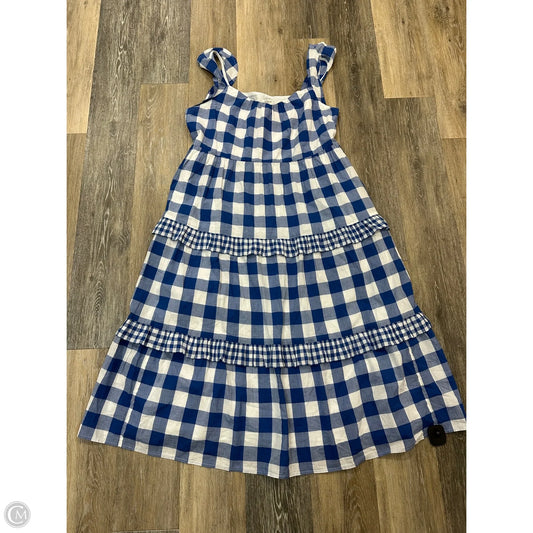 Dress Casual Maxi By J. Crew In Blue & White, Size: L