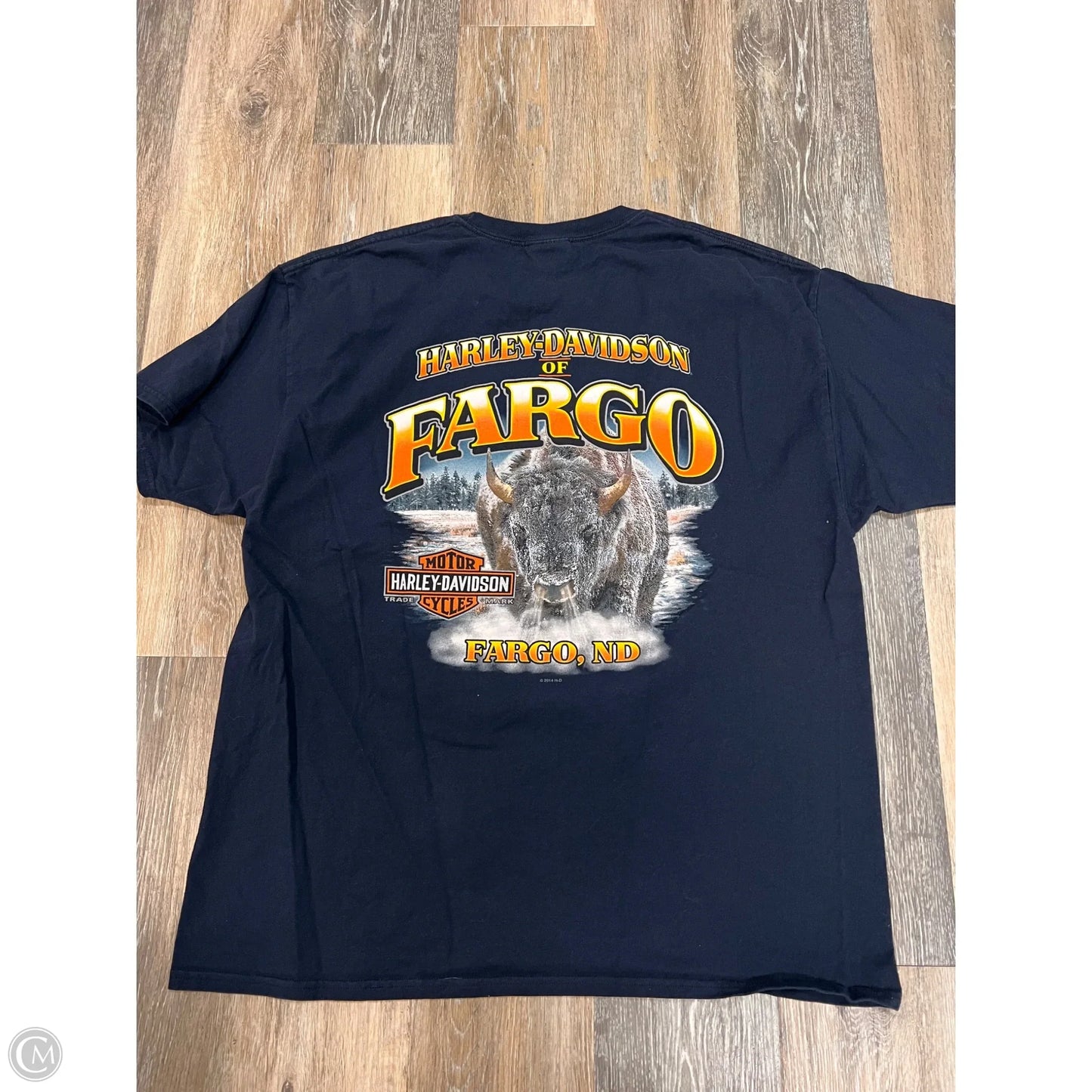 Top Short Sleeve By Harley Davidson In Navy, Size: Xl