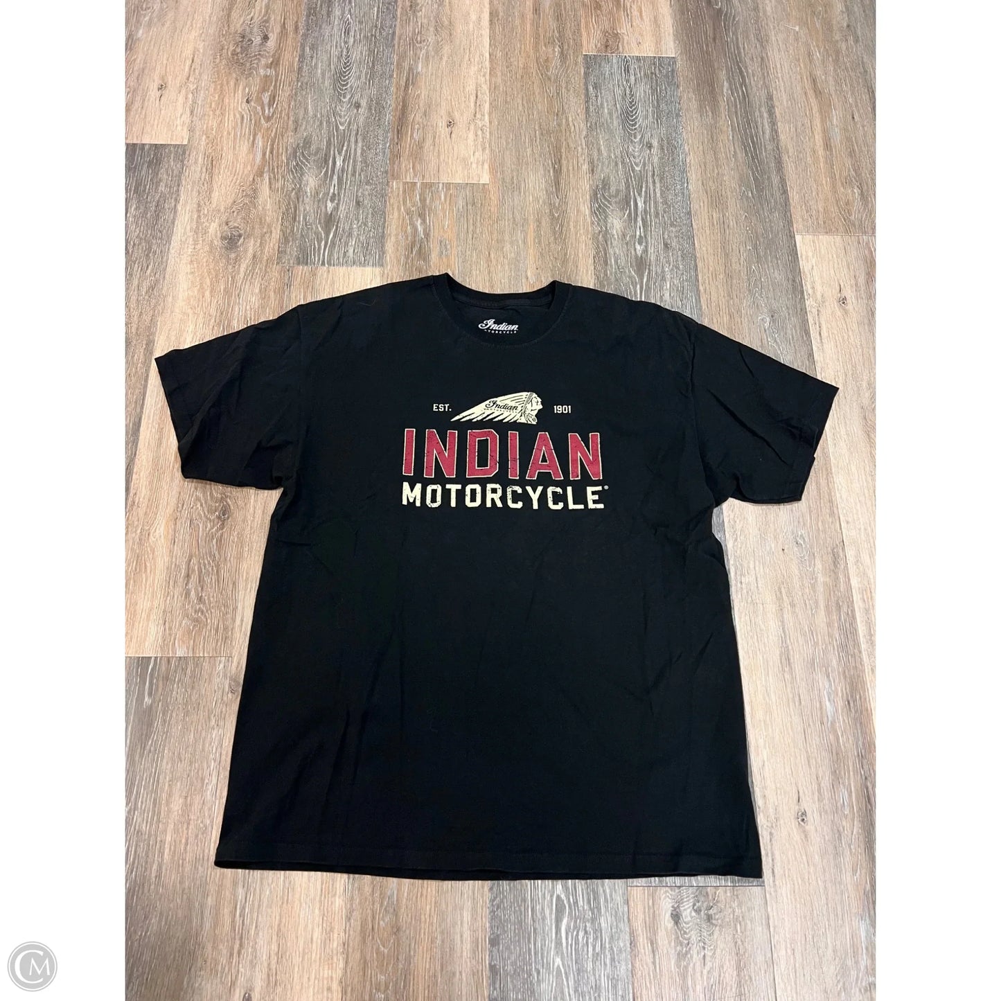 Top Short Sleeve By Indian Motorcycle In Black, Size: Xl