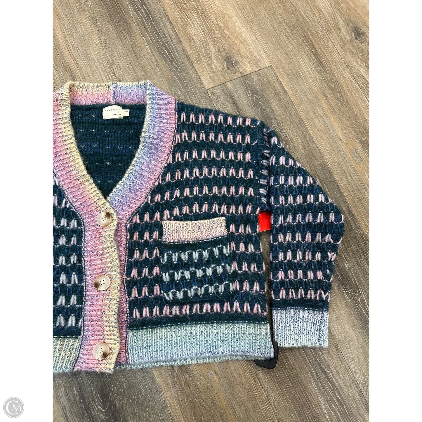 Sweater Cardigan By Dreamers In Multi-colored, Size: S