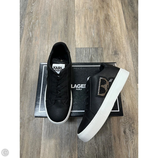 Shoes Designer By Karl Lagerfeld In Black, Size: 9
