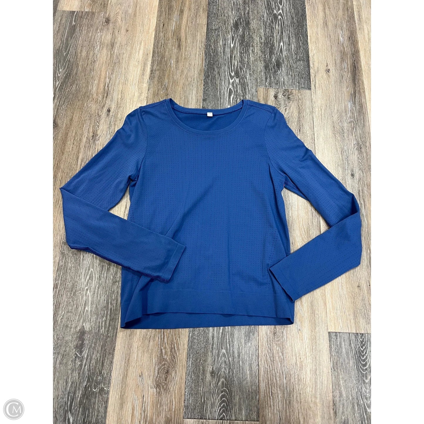 Athletic Top Long Sleeve Crewneck By Lululemon In Blue, Size: 4